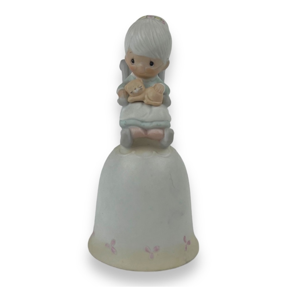 Vintage‎ 1981 Precious Moments The Purr-fect Grandma Ceramic Bell